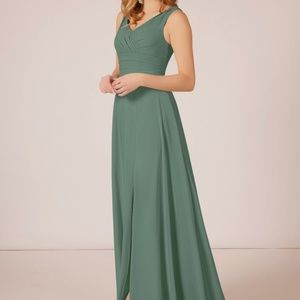 AZAZIE Bianca Bridesmaid Dress in Eucalyptus Green